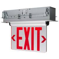 Nuvo Lighting 3.1 watt 120/277 volt Silver Finish / Red Letters Indoor LED Exit Sign