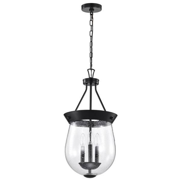 3 Light Matte Black Boliver Indoor Pendant Light Fixture