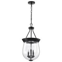 View 3 Light Matte Black Boliver Indoor Pendant Light Fixture