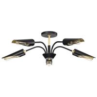 Nuvo Lighting 5 Lamp 120 volt Matte Black Chandelier