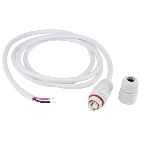 5.5' White IP68 Connector with Fixture Whip