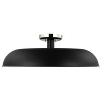 Nuvo Lighting 1 Lamp 24" 120 volt Matte Black/Polished Nickel Indoor Semi Flush Light Fixture