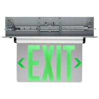 Nuvo Lighting 2.9 watt 120/277 volt Silver Finish / Green Letters LED Exit Sign