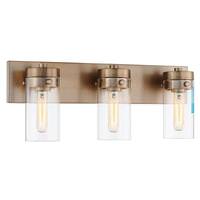 View 3 Lamp 120 volt Burnished Brass Indoor Vanity Light Fixture