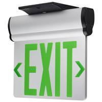 Nuvo Lighting 2.9 watt 120/277 volt Silver Finish / Green Letters Edge-Lit LED Exit Sign