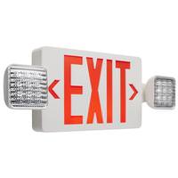 Nuvo Lighting 2.8 watt 120/277 volt White Panel / Red Letters LED Exit/Emergency Combo Light