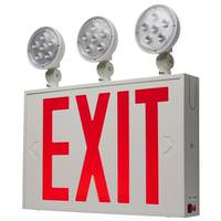 Nuvo Lighting 3 watt 120/277 volt White Panel / Red Letters LED Exit/Emergency Combo Light