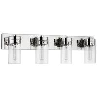 Nuvo Lighting 4 Lamp 30" 120 volt Polished Nickel Clear Indoor Vanity Light Fixture