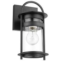 Nuvo Lighting 1 Lamp 11" 120 volt Matte Black Clear Outdoor Wall Lantern Light Fixture