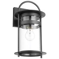 Nuvo Lighting 1 Lamp 14" 120 volt Matte Black Clear Outdoor Wall Lantern Light Fixture