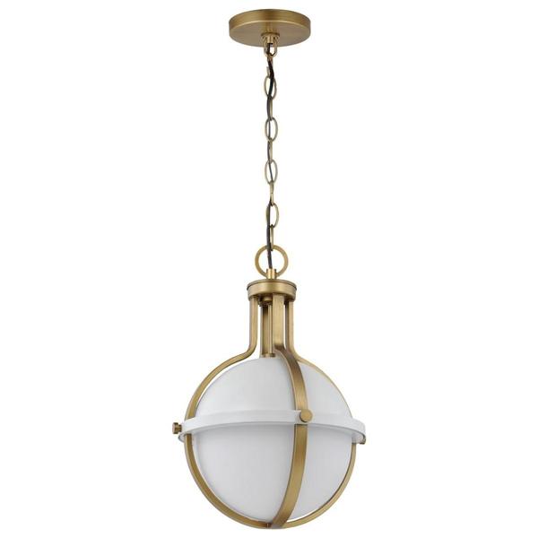 1 Lamp Matte White Opal White Glass Indoor Pendant Light Fixture