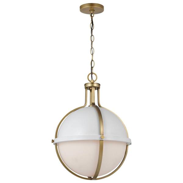 1 Lamp Matte White Opal White Glass Indoor Pendant Light Fixture
