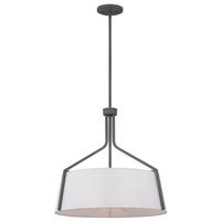 Nuvo Lighting 4 Lamp Putty Gray White Linen Fabric Indoor Pendant Light Fixture