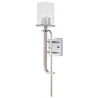 Nuvo Lighting 1 Light Polished Nickel Terrace Crackle Glass Indoor LED Wall Scone Fixture