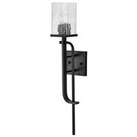 Nuvo Lighting 1 Light Black Terrace Crackle Glass Indoor LED Wall Scone Fixture