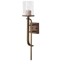 Nuvo Lighting 1 Light Natural Brass Terrace Crackle Glass Indoor LED Wall Scone Fixture