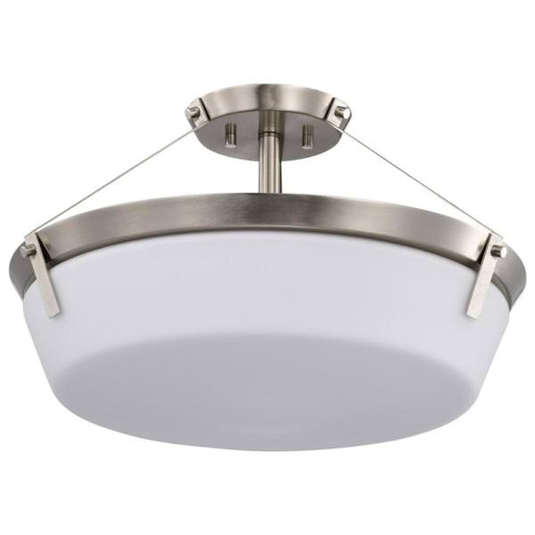 4 Light Brushed Nickel Rowen Semi Flush Mount Light Fixture