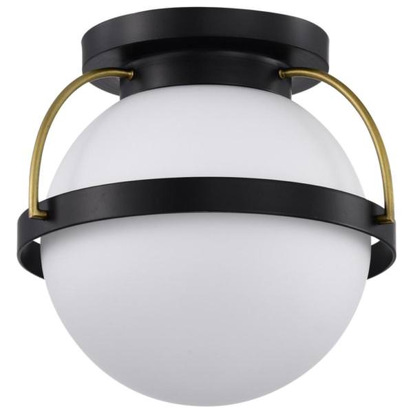 1 Lamp Matte Black Indoor Flush Mount Light Fixture