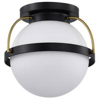 View 1 Lamp Matte Black Indoor Flush Mount Light Fixture