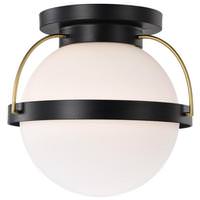 View 1 Lamp Matte Black Lakeshore Indoor Flush Mount Light Fixture