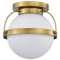 View 1 Light Natural Brass Lakeshore Indoor Flush Mount Light Fixture