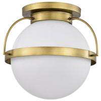 View 1 Lamp Natural Brass Lakeshore Indoor Flush Mount Fixture