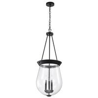 View 3 Light Matte Black Boliver Indoor Pendant Light Fixture