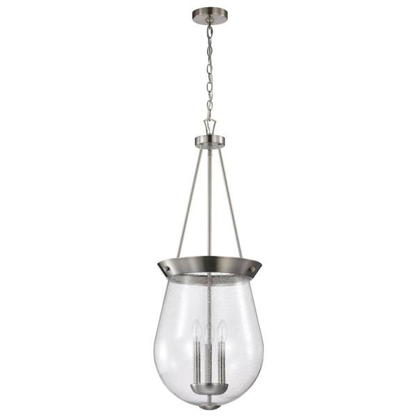 3 Light Brushed Nickel Boliver Indoor Pendant Light Fixture