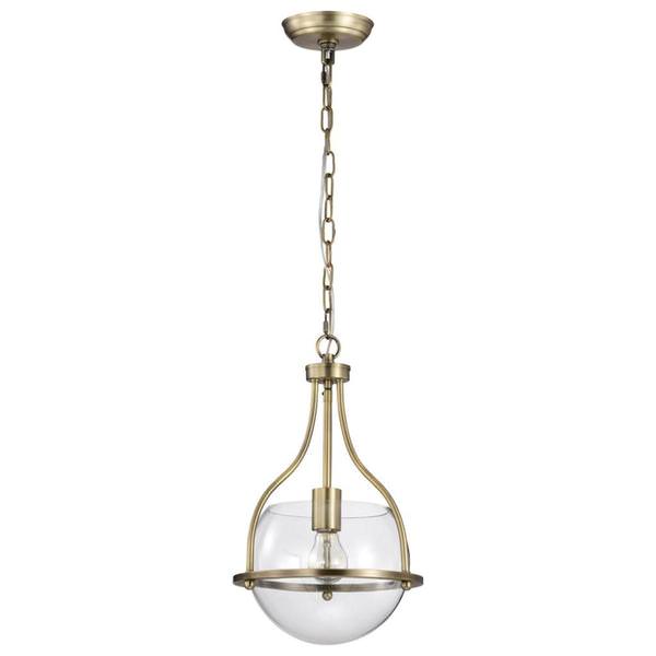 1 Lamp Vintage Brass Amado Indoor Pendant Light Fixture