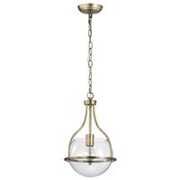View 1 Lamp Vintage Brass Amado Indoor Pendant Light Fixture