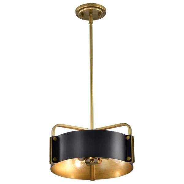 3 Light Matte Black Altos Indoor Pendant Light Fixture