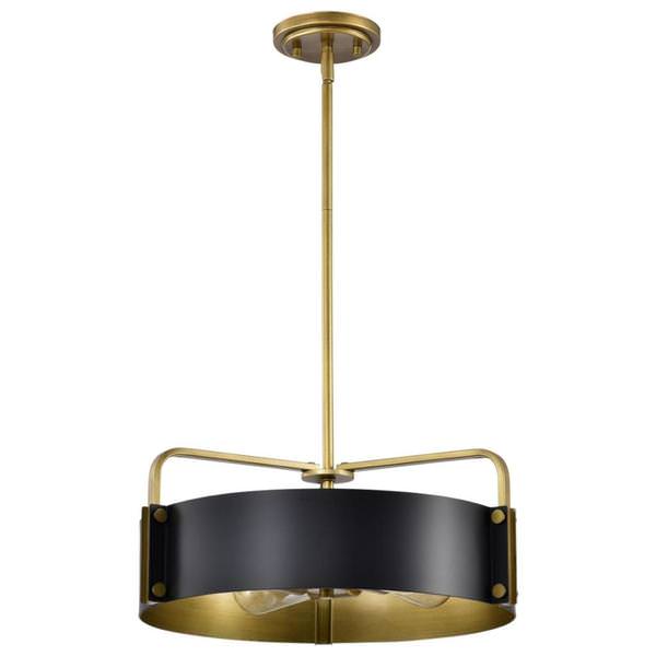 4 Light Matte Black Altos Indoor Pendant Light Fixture
