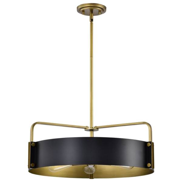 5 Light Matte Black Altos Indoor Pendant Light Fixture