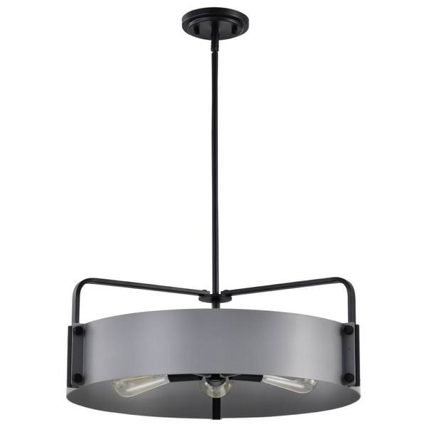 5 Light 120 volt Matte Gray Pendant Light Fixture