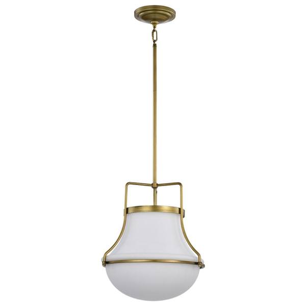 14" 1 Light Natural Brass Valdora Indoor Pendant Light Fixture