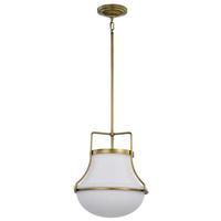 Nuvo Lighting 14" 1 Light Natural Brass Valdora Indoor Pendant Light Fixture