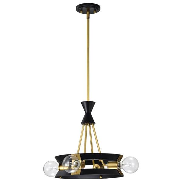 4 Lamp Matte Black Marsden Indoor Chandelier