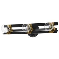 View 3 Light Matte Black Marsden Indoor Vanity Light Fixture