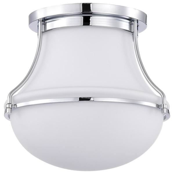 1 Light Polished Nickel Valdora Indoor Flush Mount Light Fixture