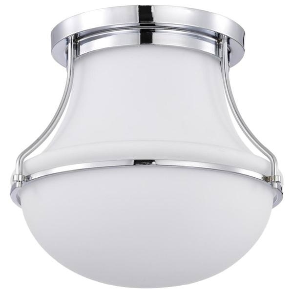 1 Lamp Polished Nickel Valdora Indoor Flush Mount Light Fixture
