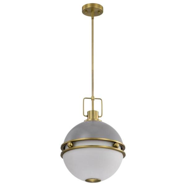 2 Light Matte Gray Everton Indoor Pendant Light Fixture