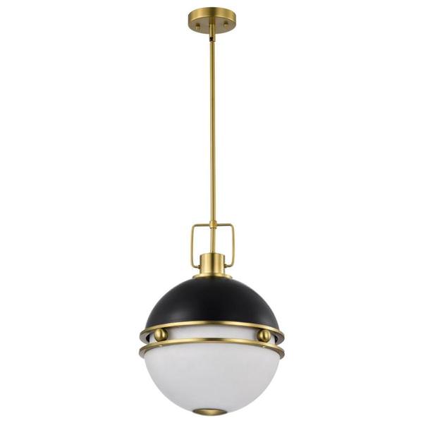 2 Light Matte Black Everton Indoor Pendant Light Fixture