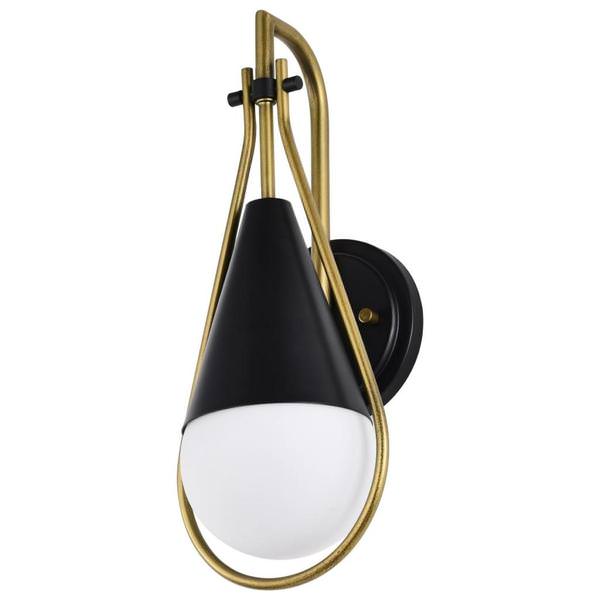 1 Light Matte Black Admiral Indoor Wall Sconce Light Fixture