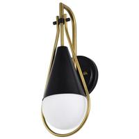 View 1 Light Matte Black Admiral Indoor Wall Sconce Light Fixture
