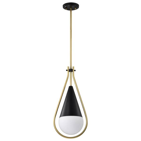 1 Light Matte Black Admiral Indoor Pendant Light Fixture