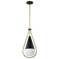 View 1 Light Matte Black Admiral Indoor Pendant Light Fixture