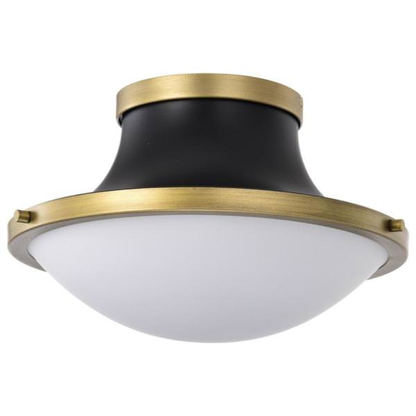 1 Light Matte Black Lafayette Indoor Flush Mount Light Fixture