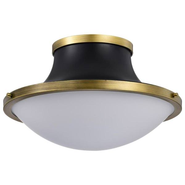 18" 3 Light Matte Black Lafayette Indoor Flush Mount Light Fixture