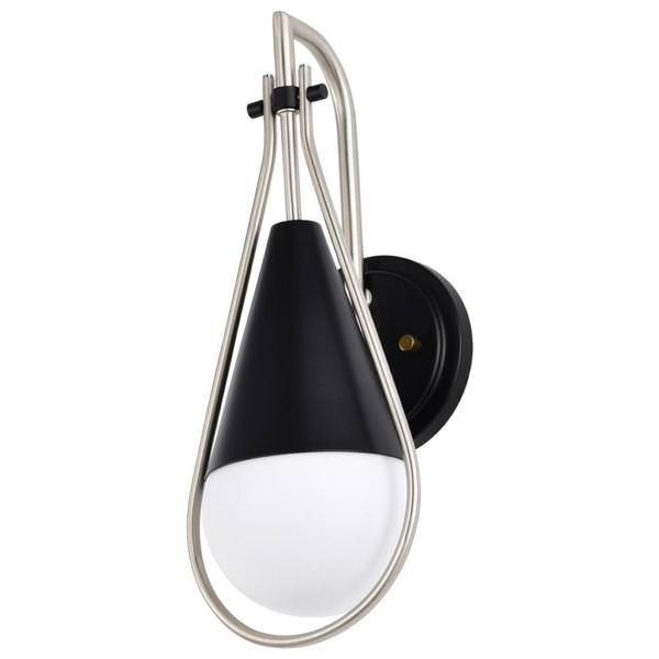 1 Lamp Matte Black Admiral Indoor Wall Sconce Light Fixture