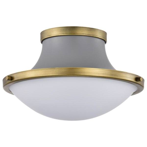 14" 1 Lamp Matte Gray Lafayette Indoor Flush Mount Light Fixture